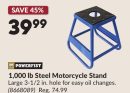 1,000 lb Steel Motorcycle Stand