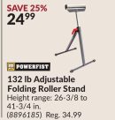 132 lb Adjustable Folding Roller Stand