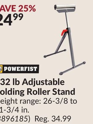 132 lb Adjustable Folding Roller Stand