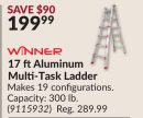 17 ft Aluminum Multi-Task Ladder