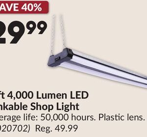 4 ft 4,000 Lumen LED Linkable Shop Light