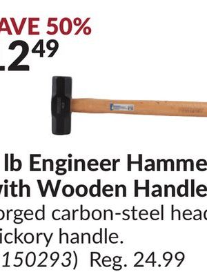 4 lb Engineer Hammer with Wooden Handle