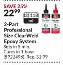 2-Part Professional Size ClearWeld Epoxy System