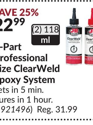 2-Part Professional Size ClearWeld Epoxy System