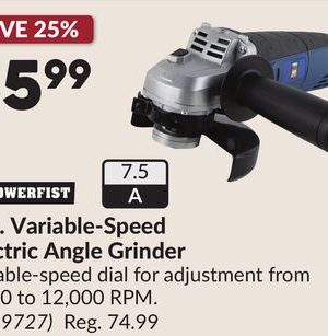5 in. Variable-Speed Electric Angle Grinder
