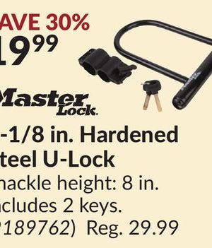 6-1/8 in. Hardened Steel U-Lock
