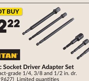 6 pc Socket Driver Adapter Set