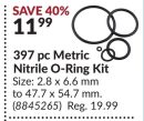 397 pc Metric Nitrile O-Ring Kit