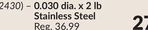 0.030 dia. x 2 lb Stainless Steel Welding Wire