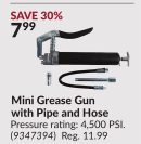 Mini Grease Gun with Pipe and Hose