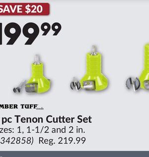 3 pc Tenon Cutter Set