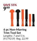 6 pc Non-Marring Trim Tool Set