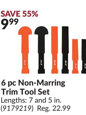 6 pc Non-Marring Trim Tool Set