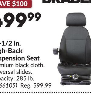 35-1/2 in. High-Back Suspension Seat