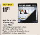 4 pk 24 x 24 in. Interlocking Floor Mats