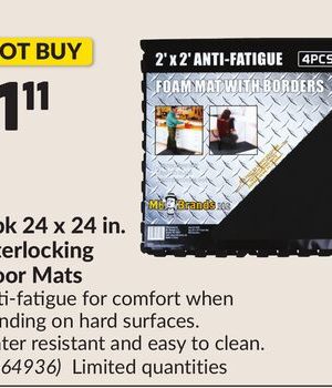 4 pk 24 x 24 in. Interlocking Floor Mats