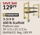 3-3/4 600 lb Scaffold