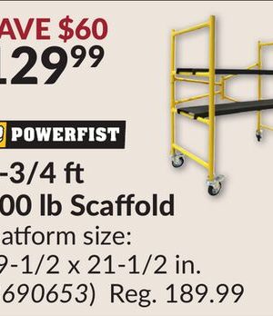 3-3/4 600 lb Scaffold