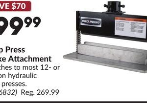 Shop Press Brake Attachment