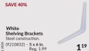 White Shelving Brackets