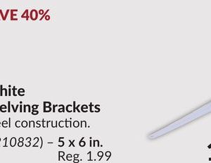 White Shelving Brackets
