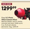 5 cu. ft3-Point Hitch Cement Mixer