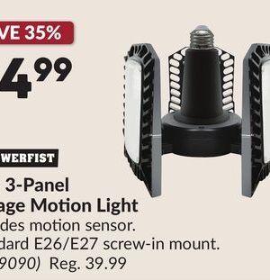LED 3-Panel Garage Motion Light