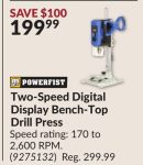 Two-Speed Digital Display Bench-Top Drill Press