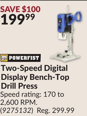 Two-Speed Digital Display Bench-Top Drill Press