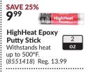 HighHeat Epoxy Putty Stick
