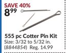 555 pc Cotter Pin Kit