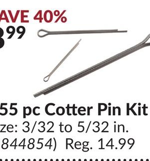 555 pc Cotter Pin Kit
