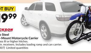 500 lb Steel Hitch-Mount Motorcycle Carrier