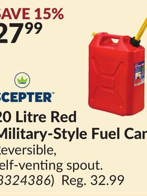 20 Litre Red Military-Style Fuel Can