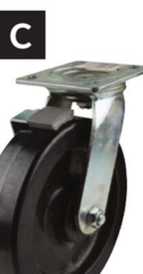 8 in. Phenolic Casters - Swivel with brake