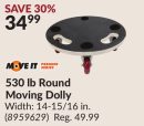 530 lb Round Moving Dolly
