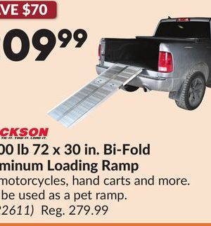 1,200 lb 72 x 30 in. Bi-Fold Aluminum Loading Ramp