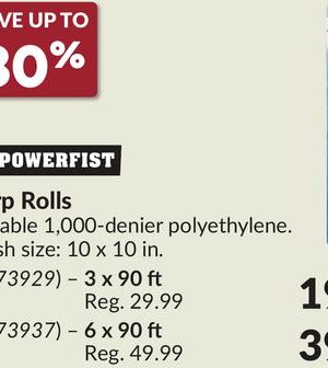 Tarp Rolls