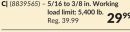 Chain Load Binders 5/16 to 3/8 in. Working load limit: 5,400 lb.