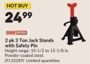 2 pk 3 Ton Jack Stands with Safety Pin