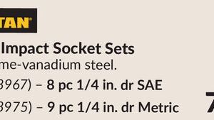 6 pt Impact Socket Sets