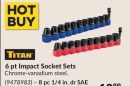 8 pc 1/4 in. dr SAE 6 pt Impact Socket Sets