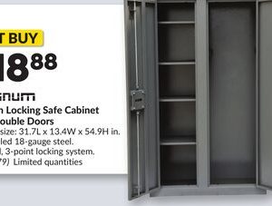 10-Gun Locking Safe Cabinet with Double Doors