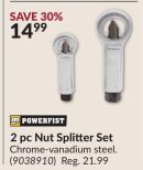 2 pc Nut Splitter Set