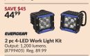 2 pc 4-LED Work Light Kit