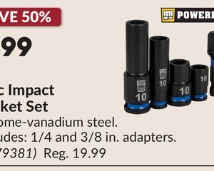 6 pc Impact Socket Set