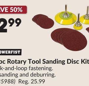 24 pc Rotary Tool Sanding Disc Kit