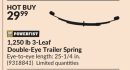 1,250 lb 3-Leaf Double-Eye Trailer Spring