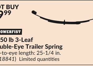 1,250 lb 3-Leaf Double-Eye Trailer Spring