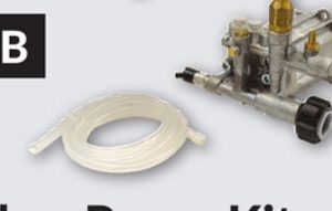 Min. 165cc engine. Shaft dia.: 3/4 in. Axial Pressure Washer Pump Kits
